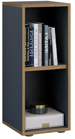 VCM Büroregal Anthrazit 30x33x74 cm 2 Fächer Standregal Bücherregal Regal | Offener Stauraum für Ordner, Akten und Bücher - Arbeitszimmer oder Studierzimmer - Berufstätige und Studierende -