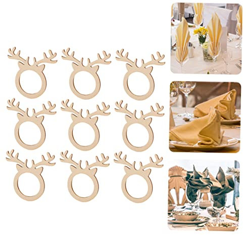 OKUMEYR 30stücke Serviettenringe Im Geweih-Design Für Tischdekoration Bei Hochzeiten Festen Und Weihnachtsfeiern Natürliche Und Sichere Materialien Für Event