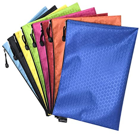 SEWACC Canvas-dokumententasche Mit Kugelmuster Wasserdichte Oxford-aktenordnertasche Mit Reißverschluss Dokumententasche Für Büro Und Reisen