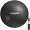 unycos - Gymnastikball 65 cm Sitzball Trainingsball für Yoga, Fitness, Medizinball, Balance Ball, Core Training Strength, Pilates-Ball | Inkl. Pumpe, BPA-Frei, Anti-Burst (Grau mit Logo)