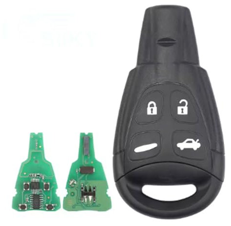 Fernbedienung Schlüsselkarte Autoschlüssel 4 Tasten gehäuse für SAAB 93 95 9-3 9-5 WF Ersatzfernschlüssel LTQSAAM433TX 434Mhz ID46
