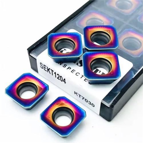 SEKT1204 Bunte Fräseinsätze Aus Gehärtetem Stahl, Hartmetallwerkzeuge, CNC-Maschinenschneidwerkzeuge, Sekt 1204-Schneidwerkzeuge, 10 Stück Wendeschneidplatten