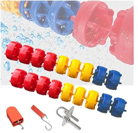 CQCCQ Valla de Seguridad for carriles de Piscina, boya de Piscina con Ganchos, Cuerda de 1 a 18 Metros de Longitud, Adecuada for Parques acuáticos de Playa.(Nylon Rope,6 Meter)