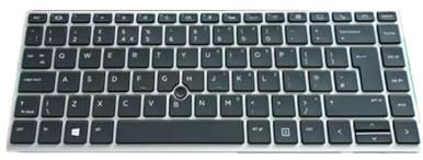 Clavier pour Ordinateur Portable for HP EliteBook 840 G5 Noir UK English Layout