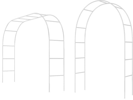 Garden Arch Metal Arbor - Iron Pergola for Weddings Greenhouse Balcony - Widths: 120-280cm Height: 2.2m Black & Green Options - Trellis Support