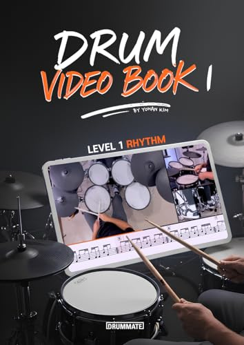 Drum Video Book 1: Level 1 Rhythm | Easy Drum Lessons for Kids & Beginners | How to Play Drums Step-by-Step with Video