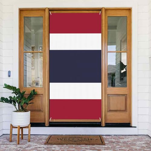 Türabdeckung mit Thailand-Flagge, dekoriertes Banner, bedruckte Türabdeckung, Banner, festlicher Wandbehang für Party-Dekoration