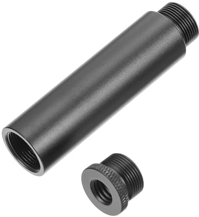 PRETYZOOM Arm Stand Verlängerungsrohr aus Aluminium Stabile Montage für Mikrofon Shock mount Tischständer in Schwarz Kompatibel mit Verschiedenen Mikrofonarmen und Studioanwendungen
