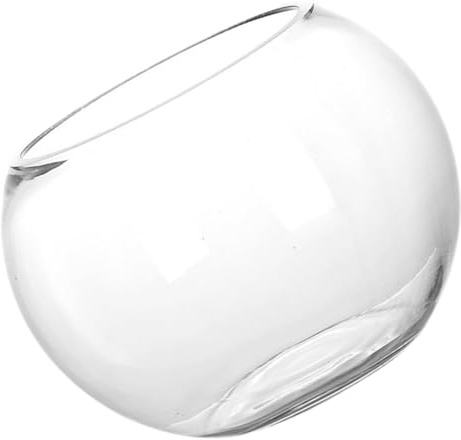 EPIGEIST Rundes Aquarium als aus Glas mit Design und Feiner Verarbeitung Multifunktional für Goldfische und Pflanzen dem Schreibtisch