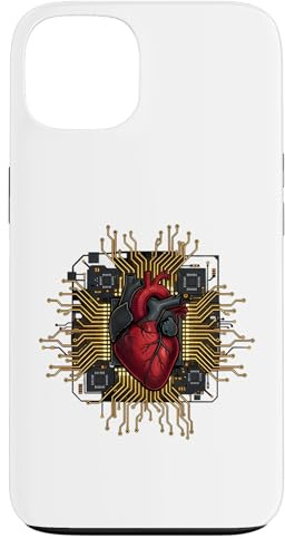 Carcasa para iPhone 13 Tarjeta Madre anatómica de corazón CPU Tech Graphic.