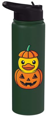 Rubber Duck Pumpkin Halloween Stainless Steel Insulated Water Bottle