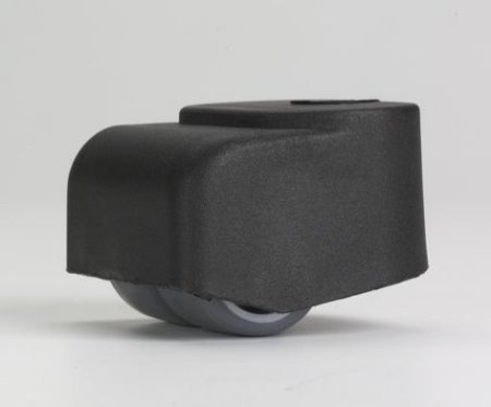 Einfach-Walzenrolle 25mm,KS schwarz, Platte 37x37mm