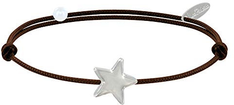 LES POULETTES BIJOUX - Bracelet Lien Etoile d'Argent 925 - Classics - Marron foncé