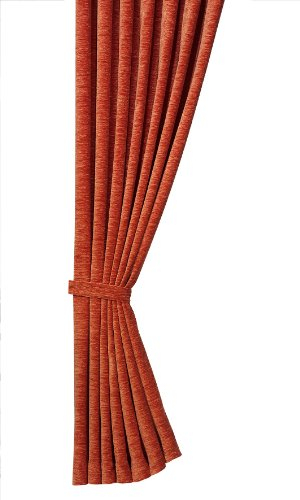 Georg Chr. Wirth Thermo Chenille Vorhang Kerstin unifarben, 357 g/qm Einzel Gardinenschal, terra, 230X135