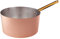 Pentole Agnelli ALCU10524 Casserole haute avec poignée, cuivre lisse, étamé à la main, 24 cm