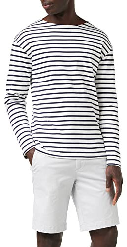 Armor Lux Herren 1525 T Shirt, Blanc (400 Blanc/Navire), L EU (4)