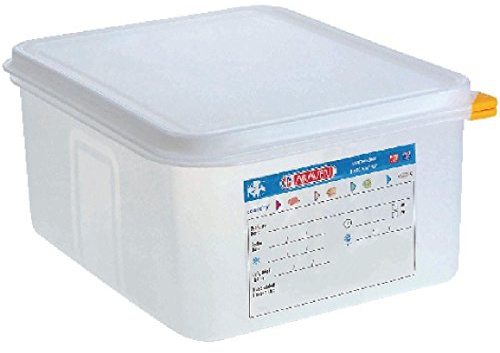 Araven Food Container 10Ltr 10 litre (1/2 GN). 150(H) x 325(W) x 265(D)mm. Pack quantity: 4