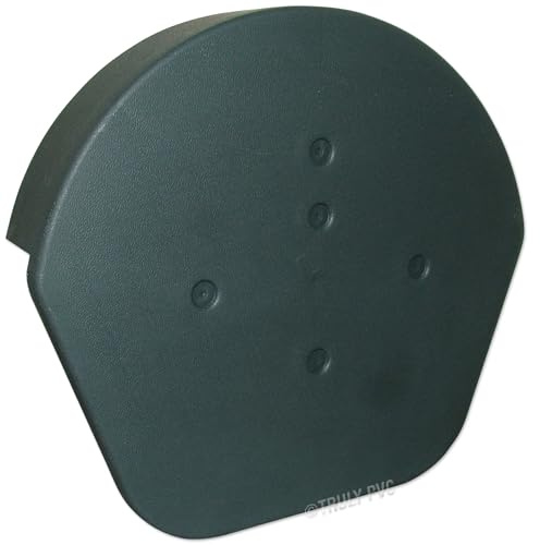 Klober Dry Verge Ridge End Cap with Free Fixing Screws - Grey - Half Round