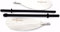 Oru Kayak verstellbares Paddel, kompatibel mit Allen Kajakmodellen, Leichter Glasfaserschaft/Robuste ABS-Kunststoffpaddel, zerlegbar in 4 Teile, 220-230 cm