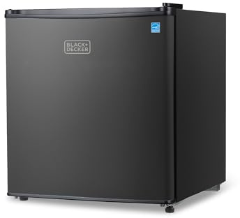 BLACK+DECKER 1.7 Cu. Ft. Compact Refrigerator, Energy Star, BCRK17B, Black
