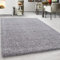 Teppium Moderner Hochflor Teppich Wohnzimmer 140 x 200 cm Hellgrau - Shaggy Flauschiger Teppich, Extra Weich, Pflegeleicht und Einfarbig - für Schlafzimmer, Küche und Esszimmer