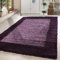 HomebyHome Shaggy Teppich Wohnzimmer 160 x 230 cm - Shaggy Teppich Hochflor Violett Extra Weich und Flauschig - Waschbarer Langflor Teppiche für Schlafzimmer, Küche, Flur - Carpet, Halı, Kilim