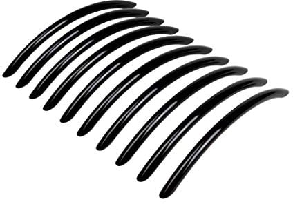 GedoTec Design Küchengriff Vintage Möbelgriff schwarz Schrankgriff - H10127 | Bogengriff LA 128 mm | Schubladengriff gebogen schwarz matt | 10 Stück - Stangengriff Küchen-Schrank mit Schrauben