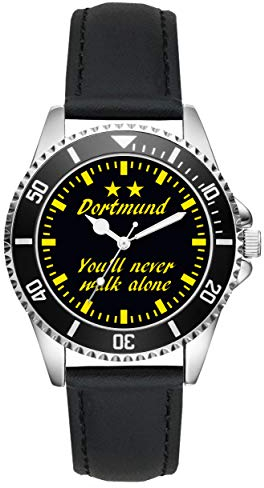 KIESENBERG Herren Armbanduhr Dortmund Geschenk Artikel Idee Fan Analog Quartz Uhr L-6040