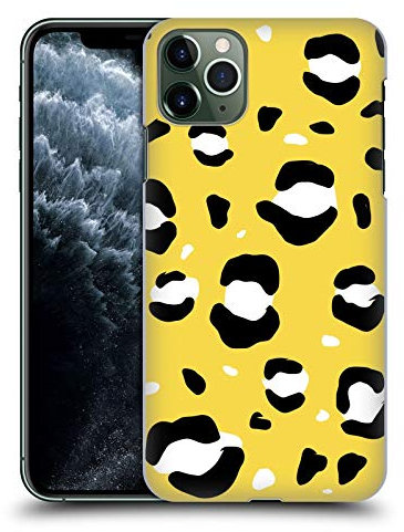 Head Case Designs Officially Licensed Grace Illustration Yellow Leopard Animal Prints Hard Back Case Compatible With Apple iPhone 11 Pro Max