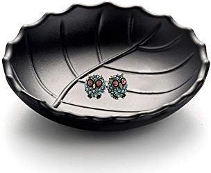 Bandeja de tocador Negra, Bandeja para Llaves, bandejas de joyería, baño, habitación, Pasillo, Accesorios Decorativos, Plato de joyería, Cuenco de joyería, mesita de Noche, Plato de Anillo, Plato de