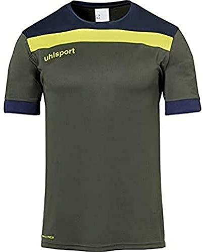 uhlsport Herren Offense 23 Trikot, Dark Olive/Marine/Fluo ge, XXXL