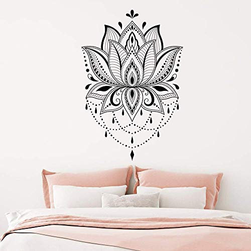 Lotus Wandtattoo Mandala Yoga Applique Studio Home Aufkleber Lotus Wand 62X42 Cm
