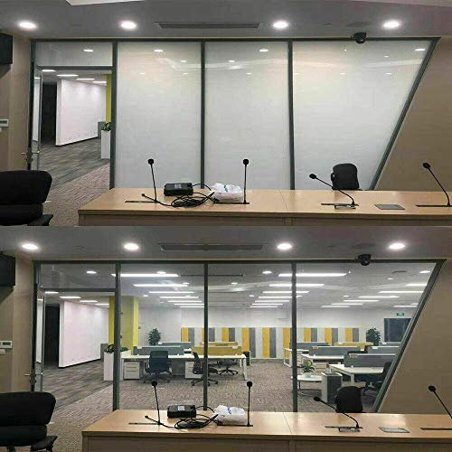 TTYAC 200 mm x 200 mm weißer Smart Film Selbstklebend Umschaltbar EIN- und Ausschalten Klare oder undurchsichtige EIN- und Ausschaltprobe