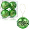 10,2 cm Weihnachtskugel-Ornamente, 4-teiliges Set, grün, bruchsichere Weihnachtsdekoration, Baumkugeln für Weihnachtsbäume, Hochzeit, Party, Urlaub, Dekorationen