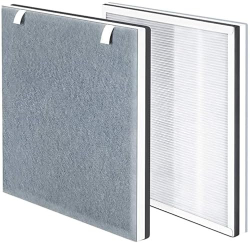 Leemone 2 Pack Replacement Filter Compatible with LEVOIT Air Purifier Vital 100, (True HEPA + High-Efficiency Activated Carbon Filters Set),3-in-1,Compare to Vital 100-RF