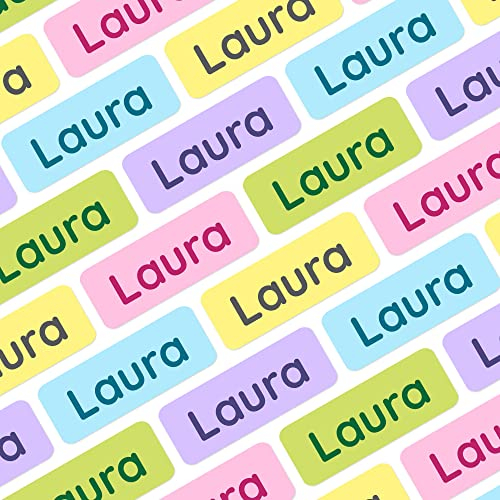 Klebekerlchen® | 175 Mini Namensaufkleber Kinder für Stifte und Schulsachen – Aufkleber zum Beschriften Schule & Kita – Namensschilder für Kleidung - Etiketten selbstklebend & wasserfest – Süßigkeit