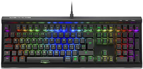 Sharkoon Skiller SGK60 RGB Gaming Keyboard, 14 keycaps PBT, interruttori rossi Kailh box