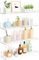 upsimples 4 Pack Acrylic Shelves for Wall Storage, 15 Floating Bookshelves for Kids, Display Shelf Organizer for Bathroom, Bedroom, Living Room, Kitchen, Room Decor, Clear