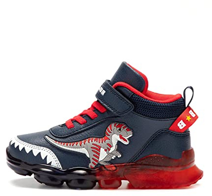 Bull Boys Jungen Schnürhalbschuhe Allosauro Boots Aufnäher Synthetik Kinderschuhe Bedruckt allosauro lelly Kelly Blink
