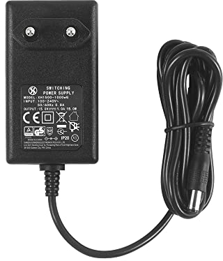 DC 15V 1A 1000mA Netzteil Adapter, Stecker 5,5 mm x 2,1 mm mit wählbaren 5,5mm x 2,5mm, 3,5mm x 1,35mm Steckerspitzen