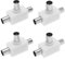 YINETTECH 4PCS 2 Way Aerial Splitter TV RF Coax Adapter Male Plug to Female Jack Connector Antenna Cable Separator for TV Antenna Multi Box VCR PVR DVR