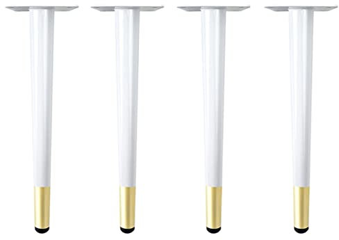 Pieds De Meuble Blanc Pieds De Canapé Or Blanc, Pieds De Support De Pieds De Meuble TV, Pieds De Table Basse Pieds De Table en Métal Réglables Pieds De Commode/Droit/25Cm