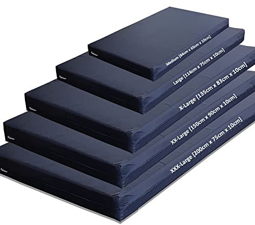 Kosiproducts Gymnastics Crash Mat, Extra Firm High Density Medium Firm 10cm Thick Foam, [Navy, XX-Large]