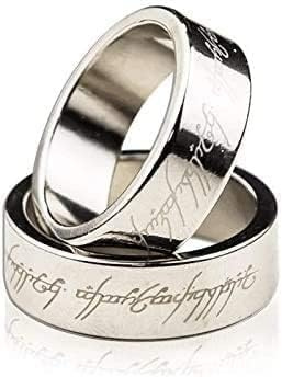 MOMOMAGE Silber Magnetische Gravur PK Ring Magic Tricks für Magier Schriftzug Magnet PK Ring Bühne Magic Zubehör Gimmick Requisiten (20mm)