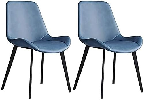 (2PCS) Dining Chair, Nordic Modern (PU +metal) Back Chair, Household Make-up Chair, Restaurant Hotel Leisure Chair/Conference Chair,E,Friendly32