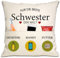 Schwester Geschenk - Beste Schwester in der Welt Kissenbezug 18x18 Zoll Mit 3 Taschen für Seele Bruder Geburtstag Weihnachten