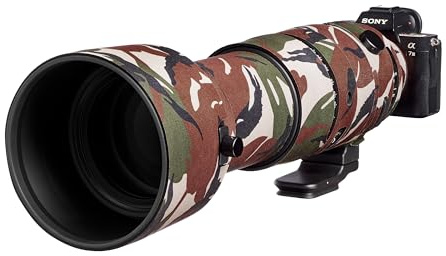 easyCover - Lens Protection Camouflage Cover - Objektivschutz - Schutz für Ihr Kameraobjektiv - Geeignet für Sigma 60-600mm F4.5-6.3 DG DN OS (Sony E) - Grüne Camouflage