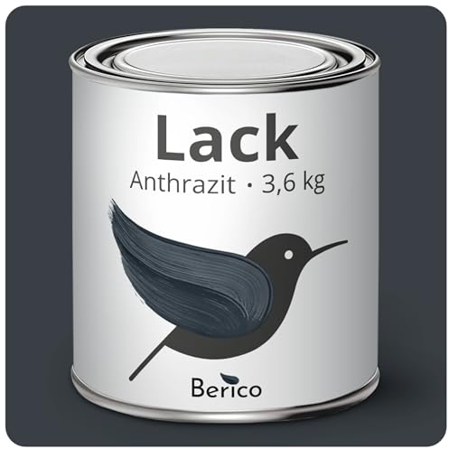 Berico Buntlack - Anthrazit-Grau - 3,6 Kg - 4in1 Premium Acryllack - Für Innen und Außen