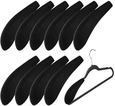 Percha Soporte para Hombros, 10 Piezas Moldeador para Perchas para Suéteres, Perchas para Trajes Extra Anchas Giratorias De 360 °, Gancho Giratorio De Terciopelo Antideslizante Perchas para