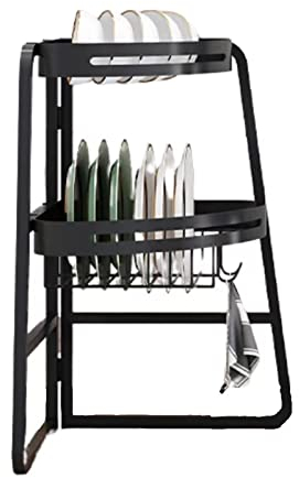PINZHEN Escurridor de Platos para Fregadero, Estante de Secado de Platos Grande Plegable de Acero Inoxidable para encimera de Cocina, escurridor de Platos